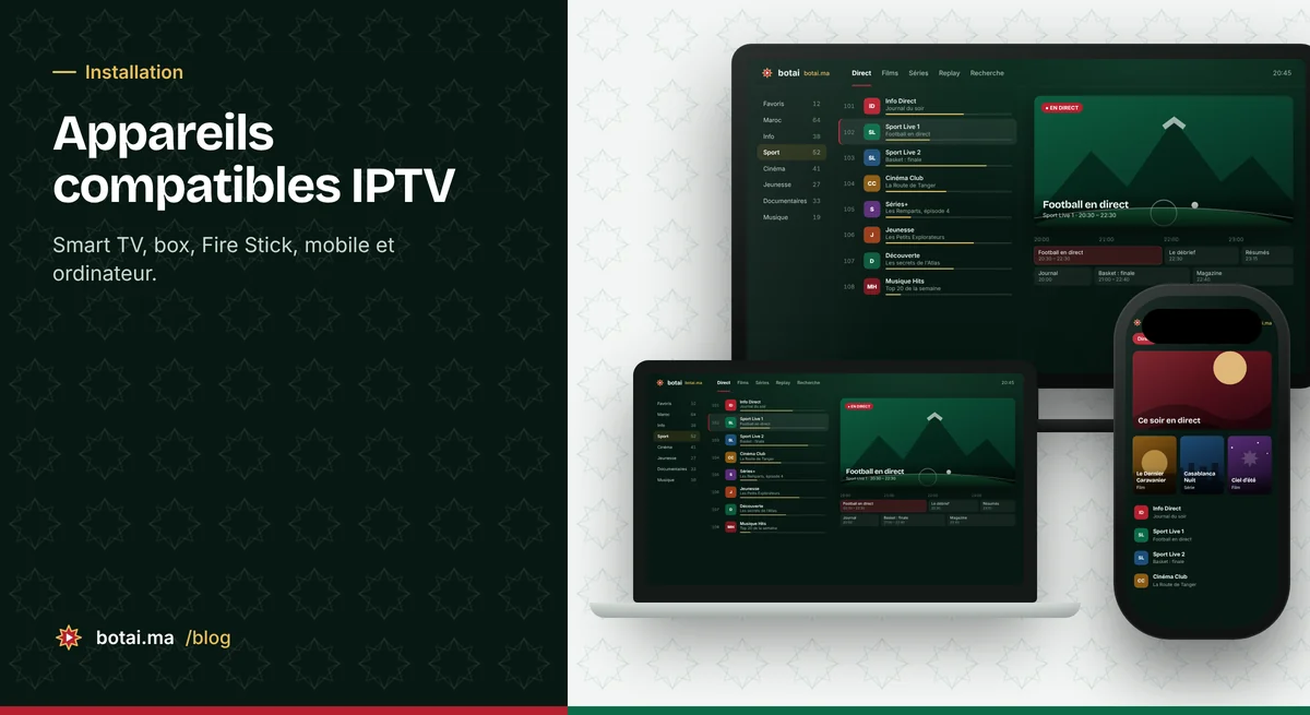 IPTV Maroc : Appareils compatibles IPTV : la liste et les points à vérifier