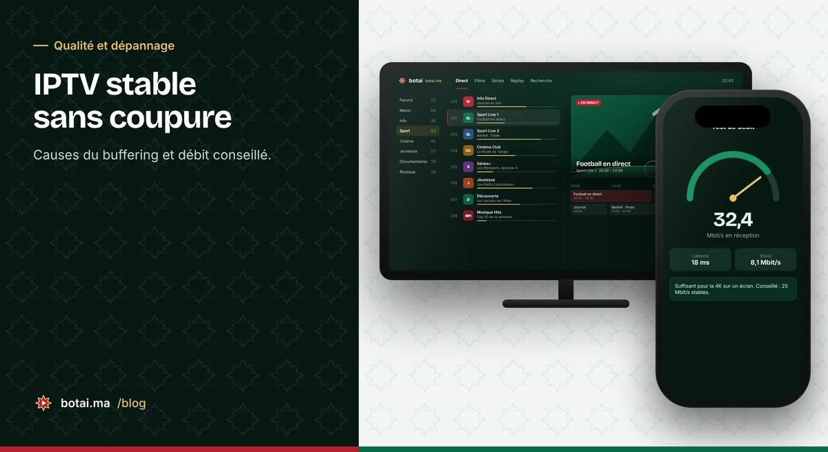 IPTV Maroc : IPTV stable sans coupure : ce qui fait vraiment la différence
